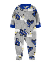 Macacão pijama bebê em fleece caminhão cinza | Carter's